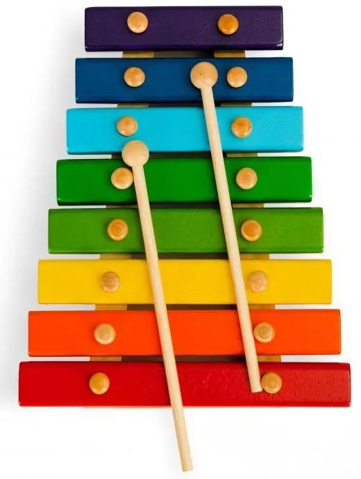 ECOTOYS Detský drevený xylofón Happy