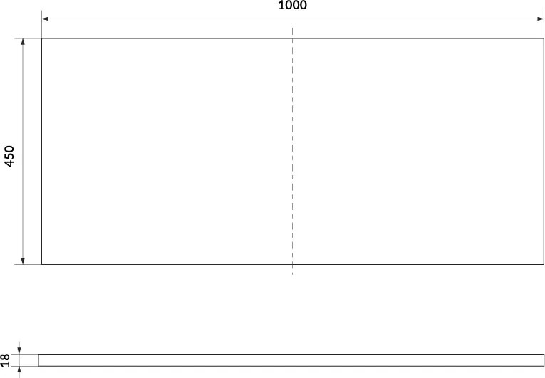 Cersanit Tirso, doska na kúpeľňovú skrinku 1000x450x18 mm, zelená matná, S1015-024