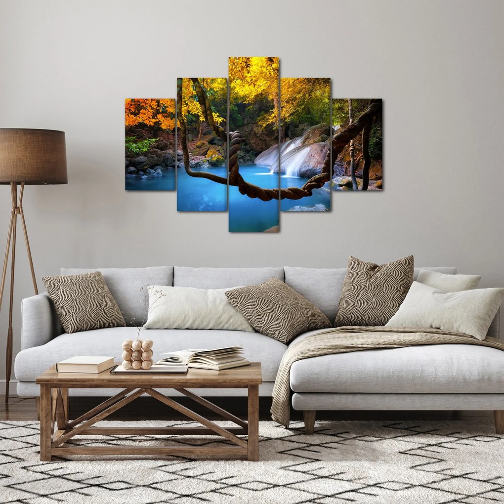 Obraz - Vodopády v Ázii (150x105 cm)