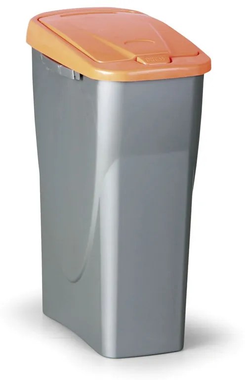 Odpadkový kôš (š x h x v): 25 x 42 x 62 cm, 40 l - veko: oranžové