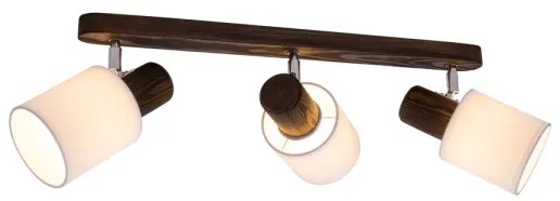 Spot-Light DO2248356 - Stropné bodové svietidlo TRENDY 3xE27/15W/230V borovica