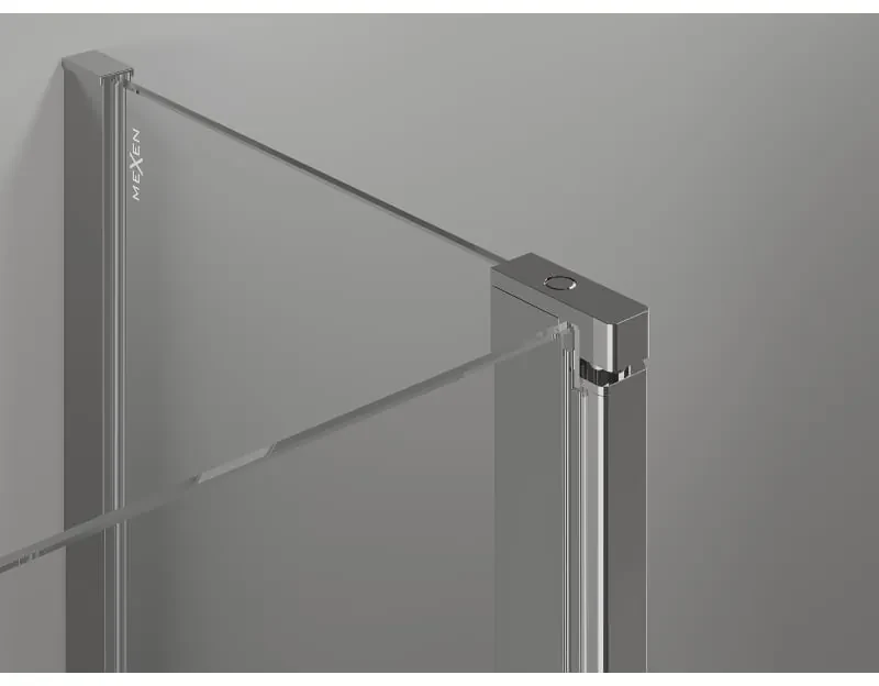 Mexen, Mexen Mist Duo výklopný sprchový kút 100 x 70 cm, priehľadný, chróm - 8A4-100-070-01-00