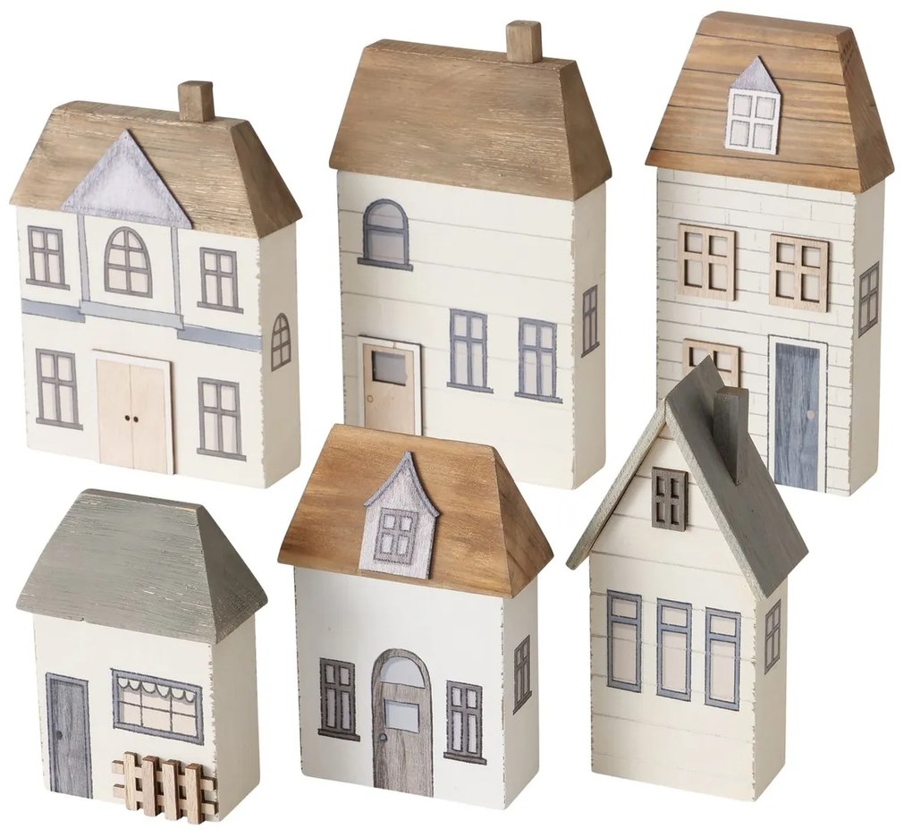 Drevené domčeky Bergström - sada 2ks Variant: Sada 2