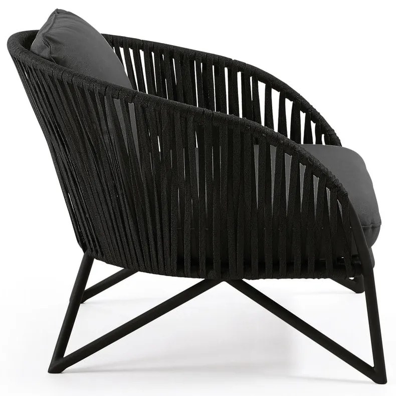 Čierne záhradné kreslo Kave Home Branzie