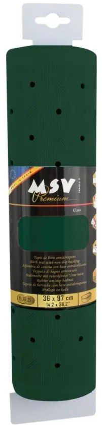 Spirella Protišmyková podložka do vane CLASS Premium, tmavo zelená, 36 x 97 cm