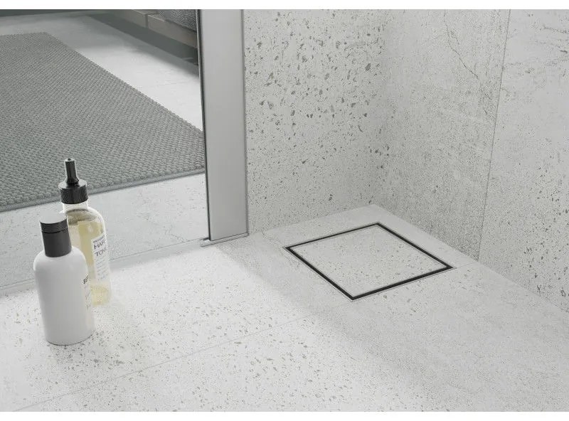 Mexen Flat nerezová podlahová vpusť 12x12 cm, 1010012