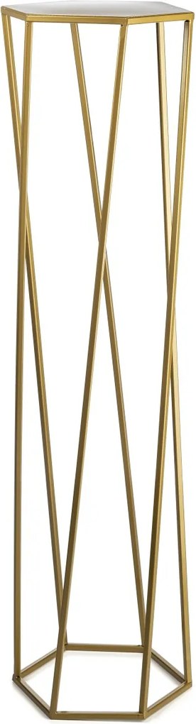 STOJAN NA KVETINÁČ HEXAGON 100X24X27 CM ZLATÁ
