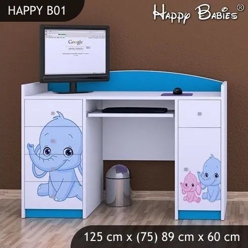 Detský písací stôl slonica - TYP 1