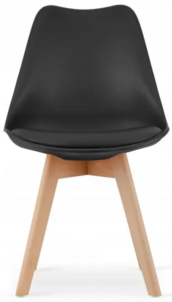 Jedálenský stôl TODI čierny 80 cm so štyrmi stoličkami MARK čierne / hnedé