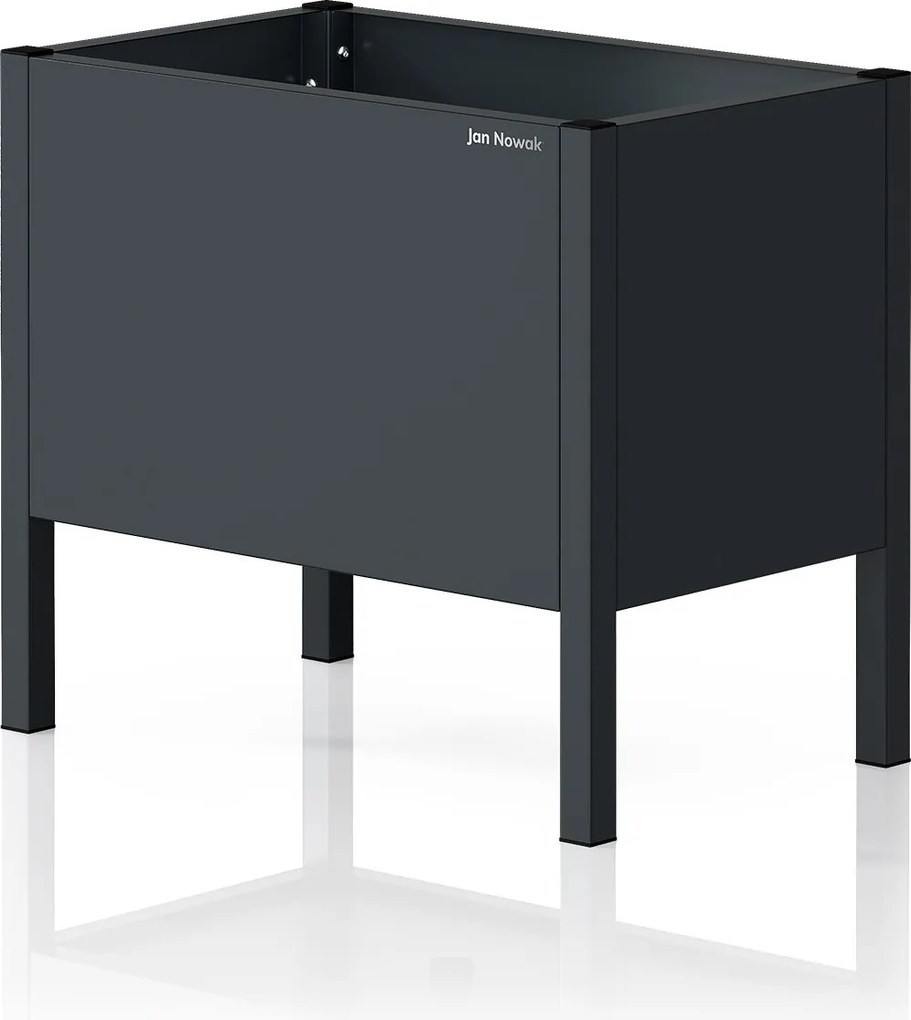 Malý antracitový kovový obal na kvetináč: DAISY 400 x 350 x 250 mm