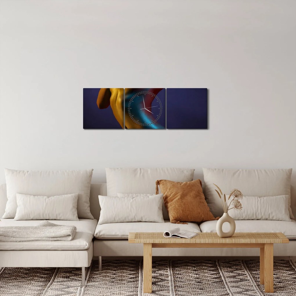 Obraz - Ženský akt (s hodinami) (90x30 cm)