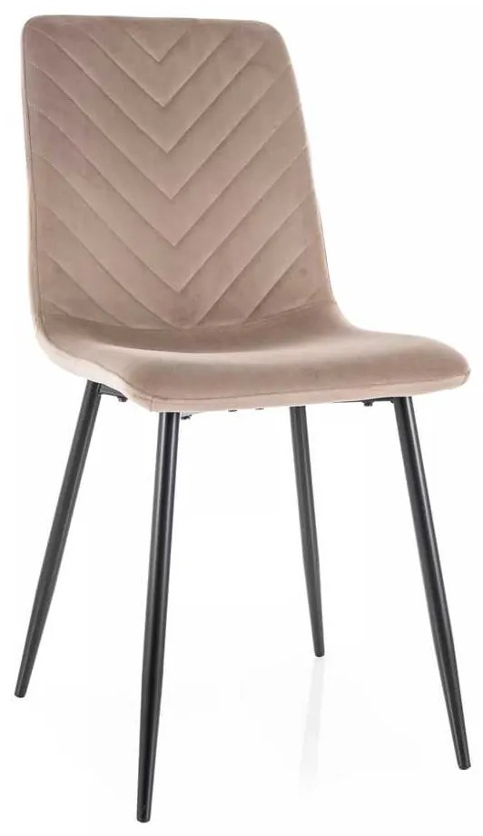 Jedálenská stolička Freville Velvet, béžová