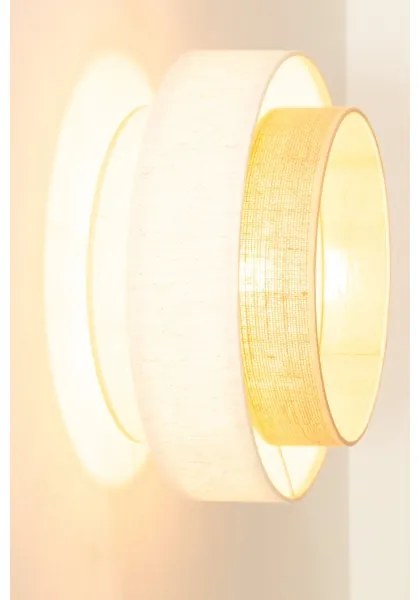 Stropné svietidlo BOHO 1xE27/60W/230V priemer 40 cm biela/juta