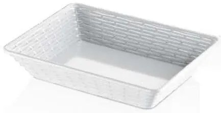 KULSAN HENA MELAMÍNOVÝ KOŠÍK NA CHLIEB 37X27X8CM BIELY