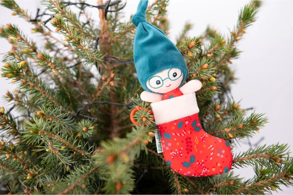 Lilliputiens - vianočný škriatok s červenou pančuchou