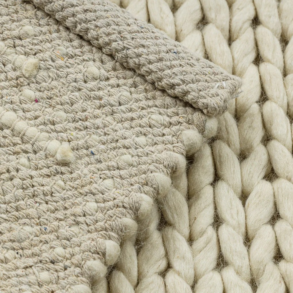 Dywany Łuszczów, Kusový koberec Tahar 99004B cream, 90x150, biela, obývacia izba