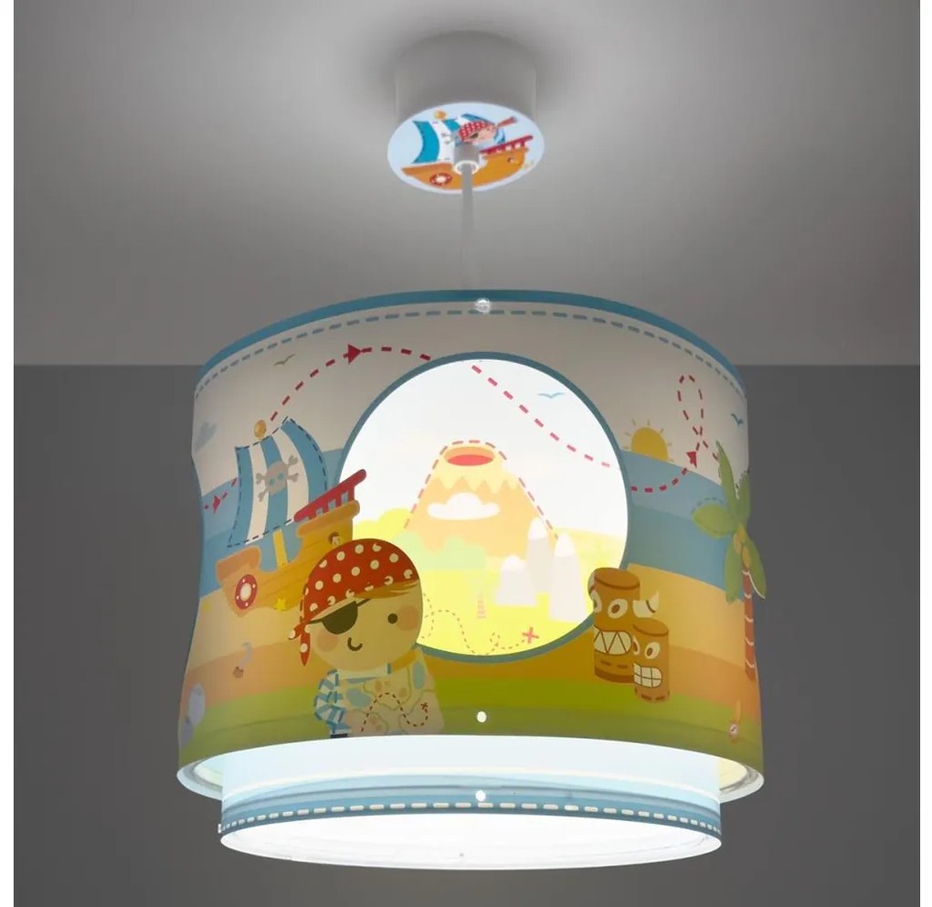 Dalber 60652 - Detský luster PIRATE ISLAND 1xE27/15W/230V
