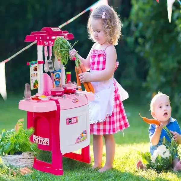 Detská kuchyňa so svetlom a zvukom ružová
