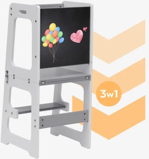 Učiaca veža 3v1 Mooby 35 sivá