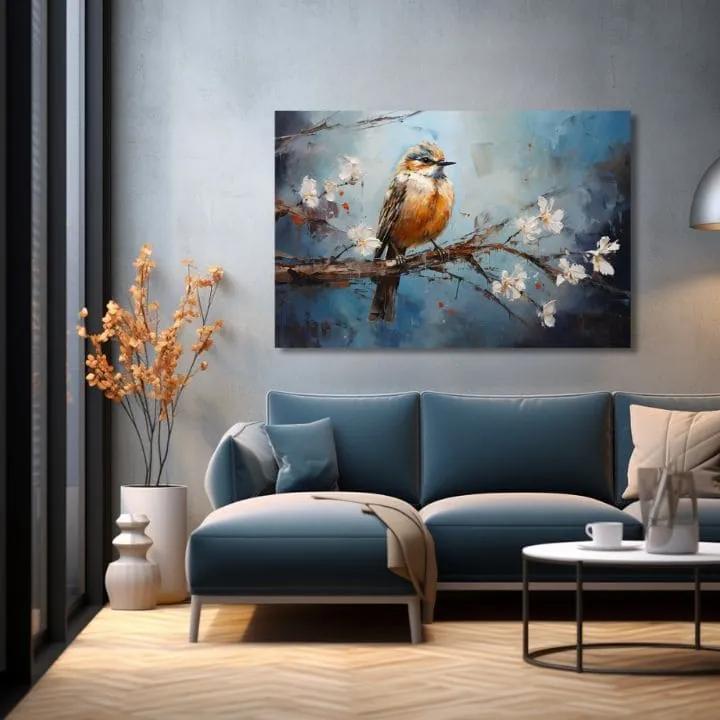 Obrazy vtáky Harmónia v Modrom
