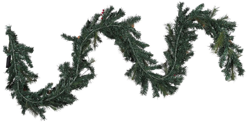 Vianočná girlanda s LED svetielkami 270 cm zelená TENALA Beliani