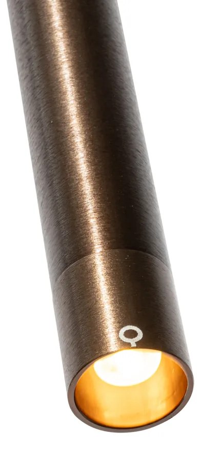Moderné závesné svietidlo tmavá bronz pre 1-fázový koľajnicový systém - Iconic Frini