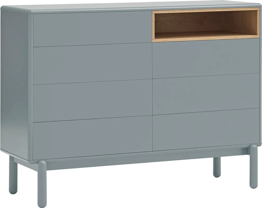 Teulat Corvo komoda so zásuvkami - Sivá - 120 cm