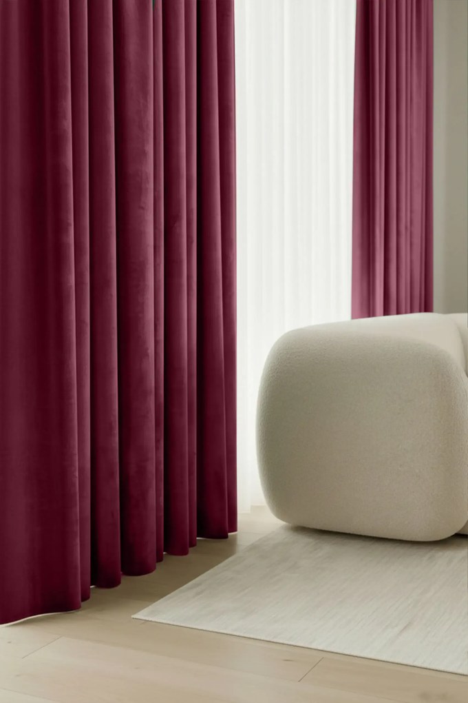 Velúrový záves SOFT VELVET bordový 140x250 cm