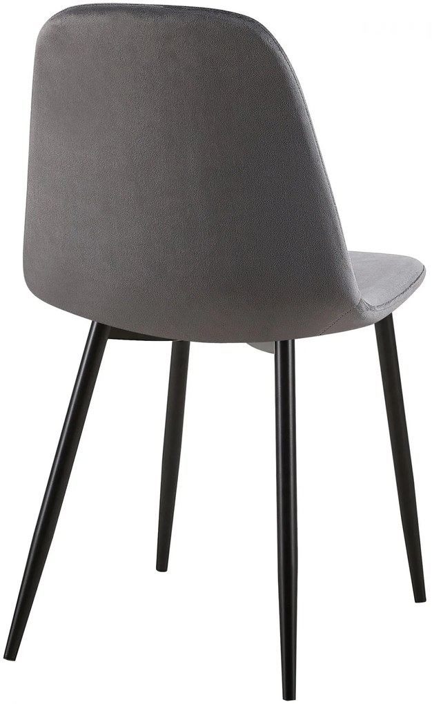 Stolička Giverny zamat - tmavo šedá