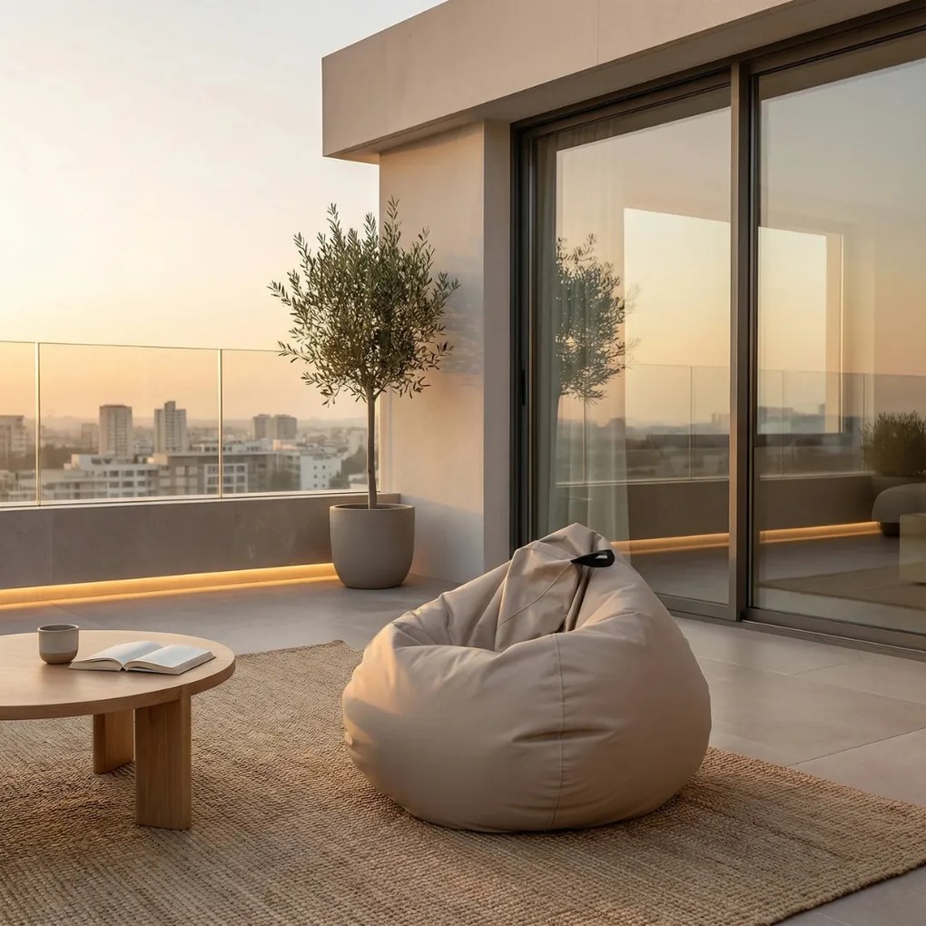 INTERMEDIC SK Sedací vak Oscar Outdoor 110x90 cm – vodeodolný, exteriér/interiér, 10 farieb Farba: M2 - modrý