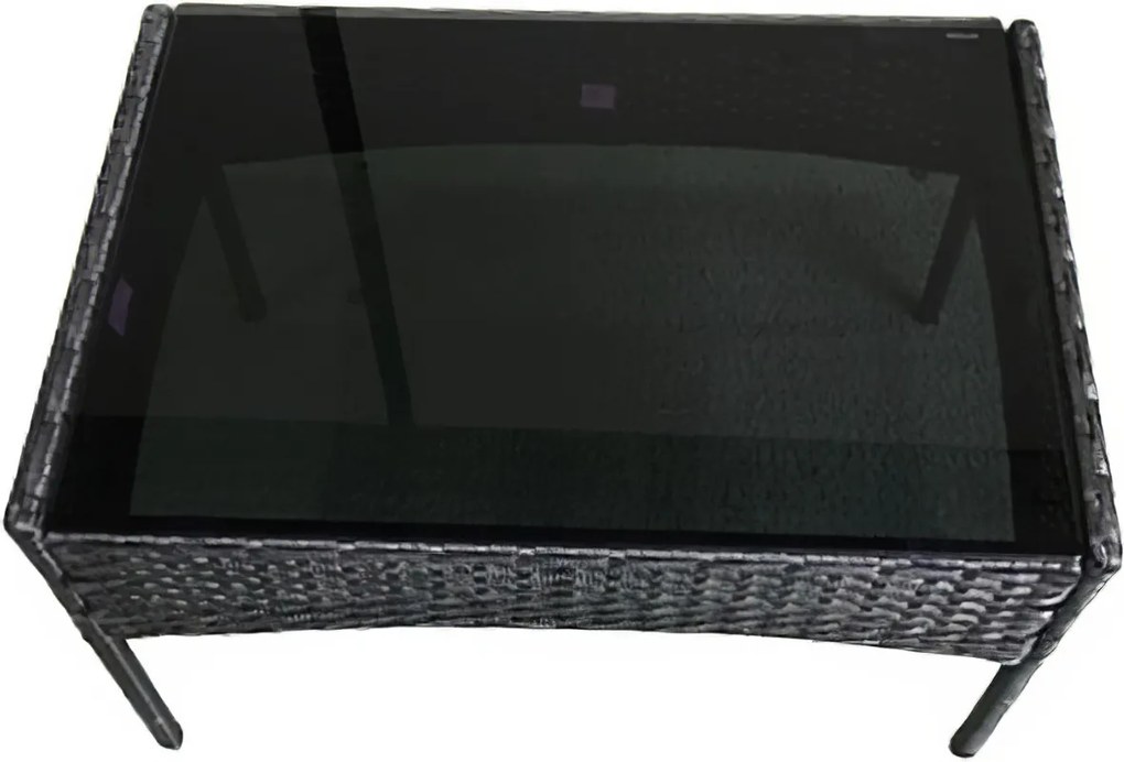 Záhradná zostava 2+1+1 THASOS, čierna