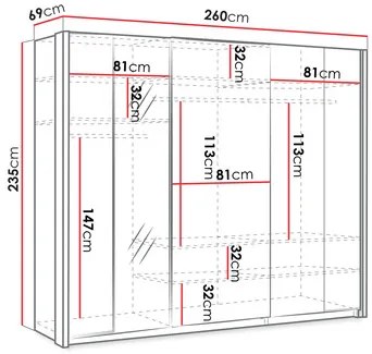 Šatníková skriňa Linordia Maxi MX6 (biela). Vlastná spoľahlivá doprava až k Vám domov. 1122585