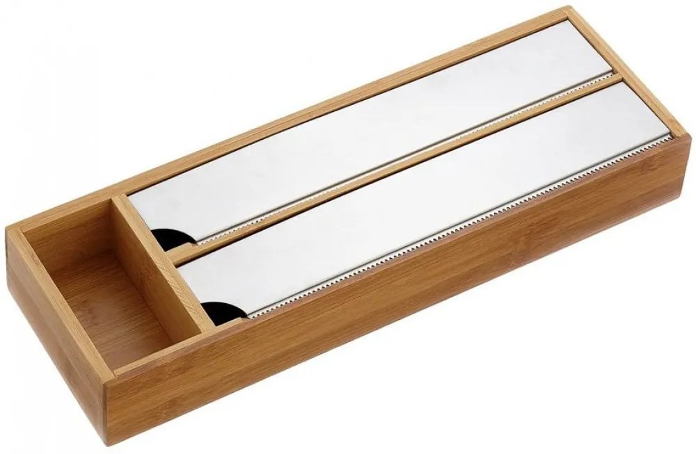 Kesper Řezačka a zásobník na folii a alobal, bambusový, 3 přihrádky