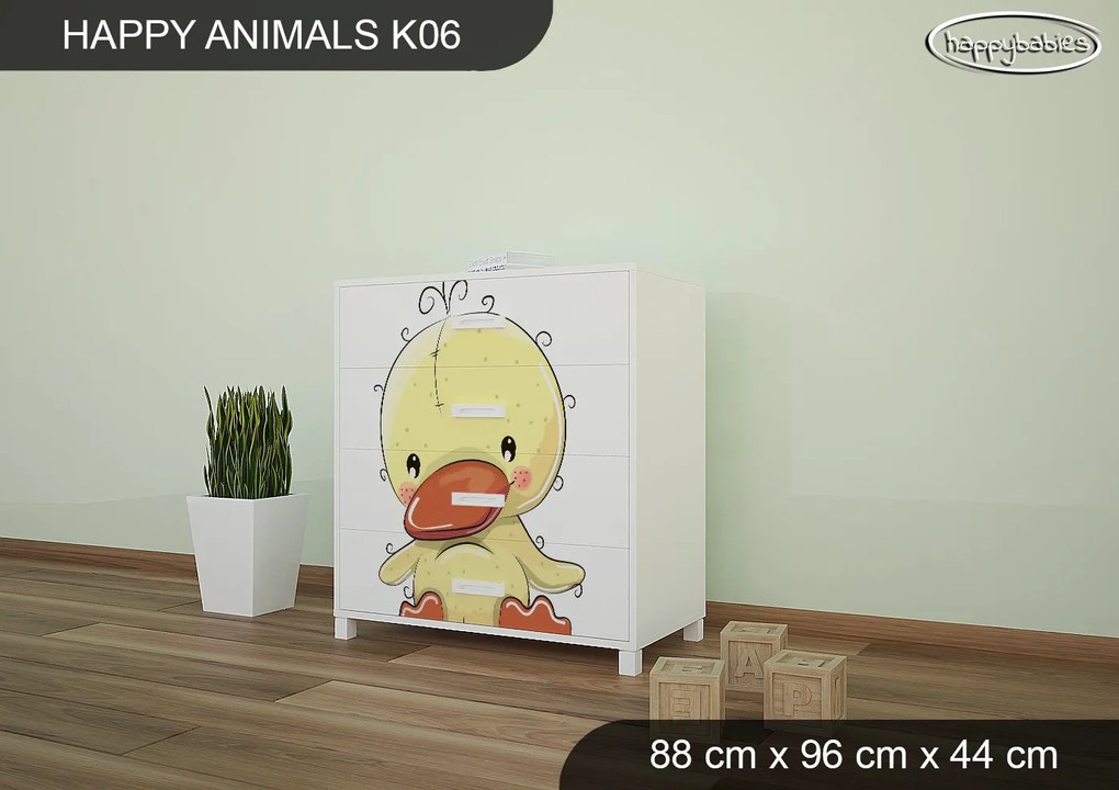 Detská komoda ZVIERACIE KAMARÁTI - TYP 6