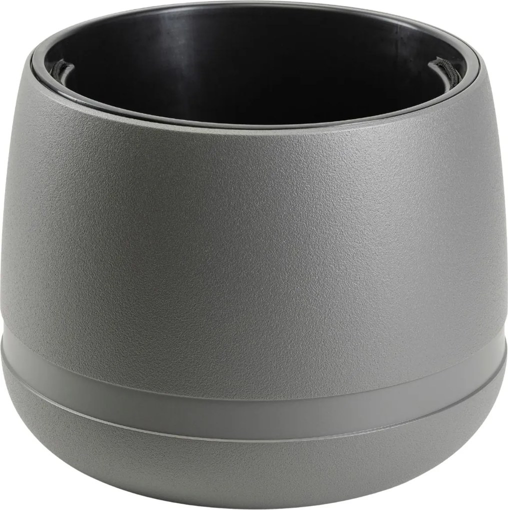 PLASTOVÝ KVETINÁČ LUNA VASE 48X38 CM ANTRACITOVÁ