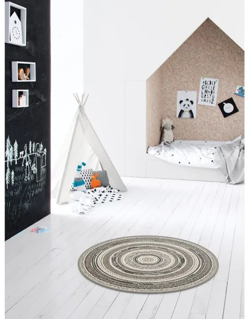 Koberec Star 19621-267 hnedý / béžový kruh