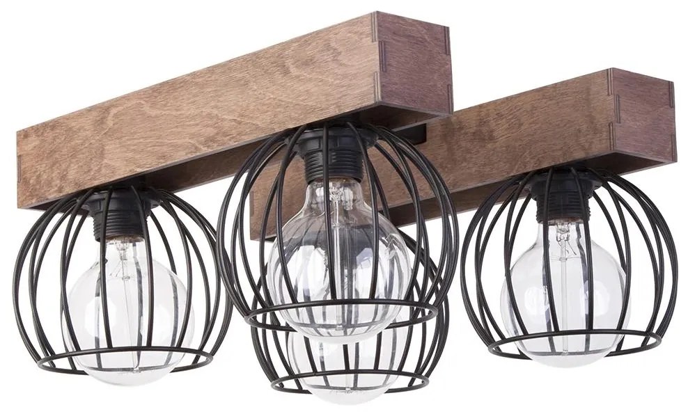 Stropné svietidlo MILAN 4xE27/60W/230V drevo