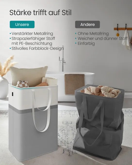 Set dvoch košov na bielizeň 2x75L LCB208G02