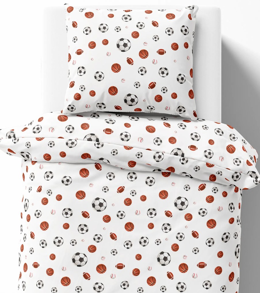 Posteľná obliečka Sports Balls 140x200/70x80 cm – 100 % bavlna