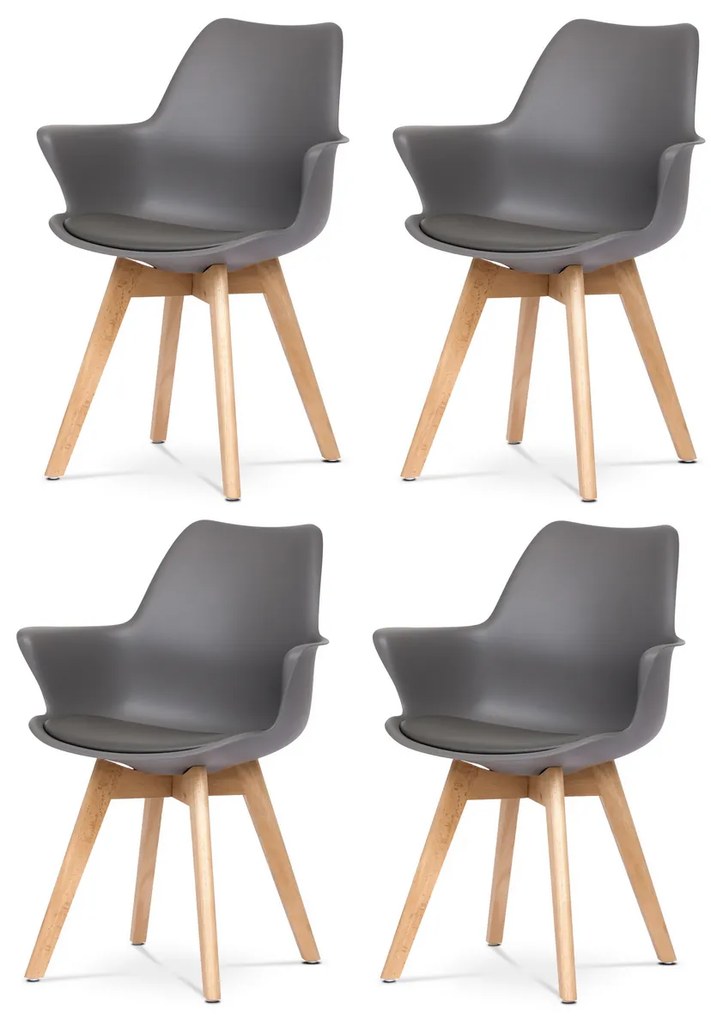 Súprava jedálenských stoličiek CT-771 GREY, 4 ks