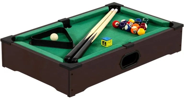 GamesPlanet® 40541 Mini pool biliard s príslušenstvom 51 x 31 x 10 cm, tmavý