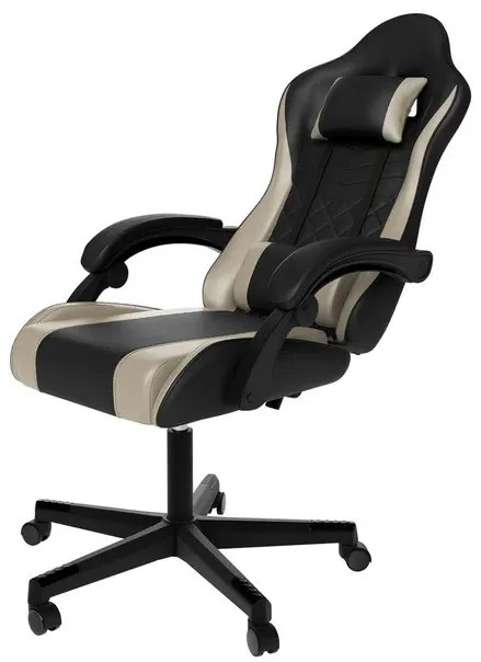InternetovaZahrada Kancelárska stolička HyperSeat - čierna/béžová