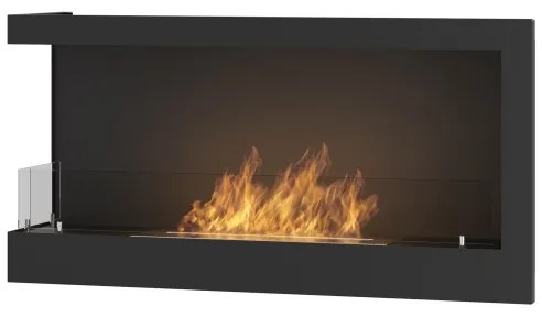 InFire - Rohový BIO krb 45x90 cm 3kW čierna