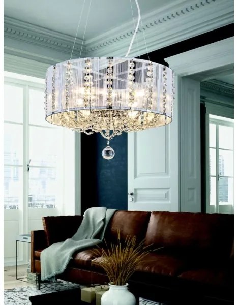 Globo 15091H - Krištáľový luster na lanku WALLA 4xE14/40W/230V