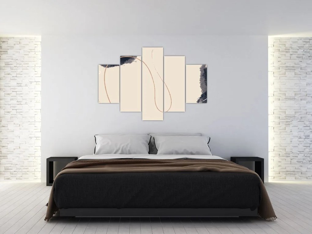 Obraz - Béžová abstrakcia (150x105 cm)