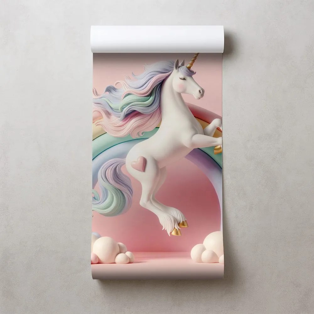 Fototapeta pastelový jednorožec v dúhe