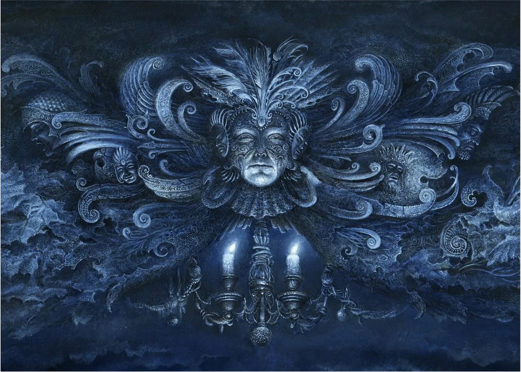 Sklenený obraz - Temné baroko (70x50 cm)