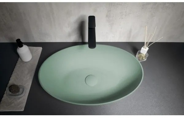 Sapho - Umývadlo na dosku FORMIGO 60x40 cm betón/zelená