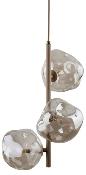 Závesný luster na lanku LAVA 3xG9/8W/230V béžová/dymová béžová