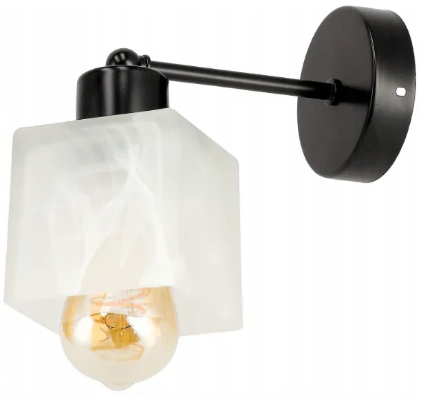 BERGE LED nástenné svietidlo - 1xE27 KOCKA BIELA